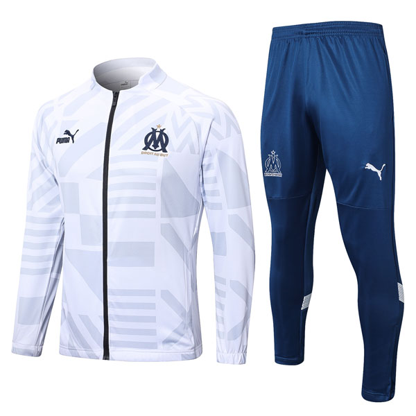 Trainingsanzug Marseille 2022-2023 Weiß Blau